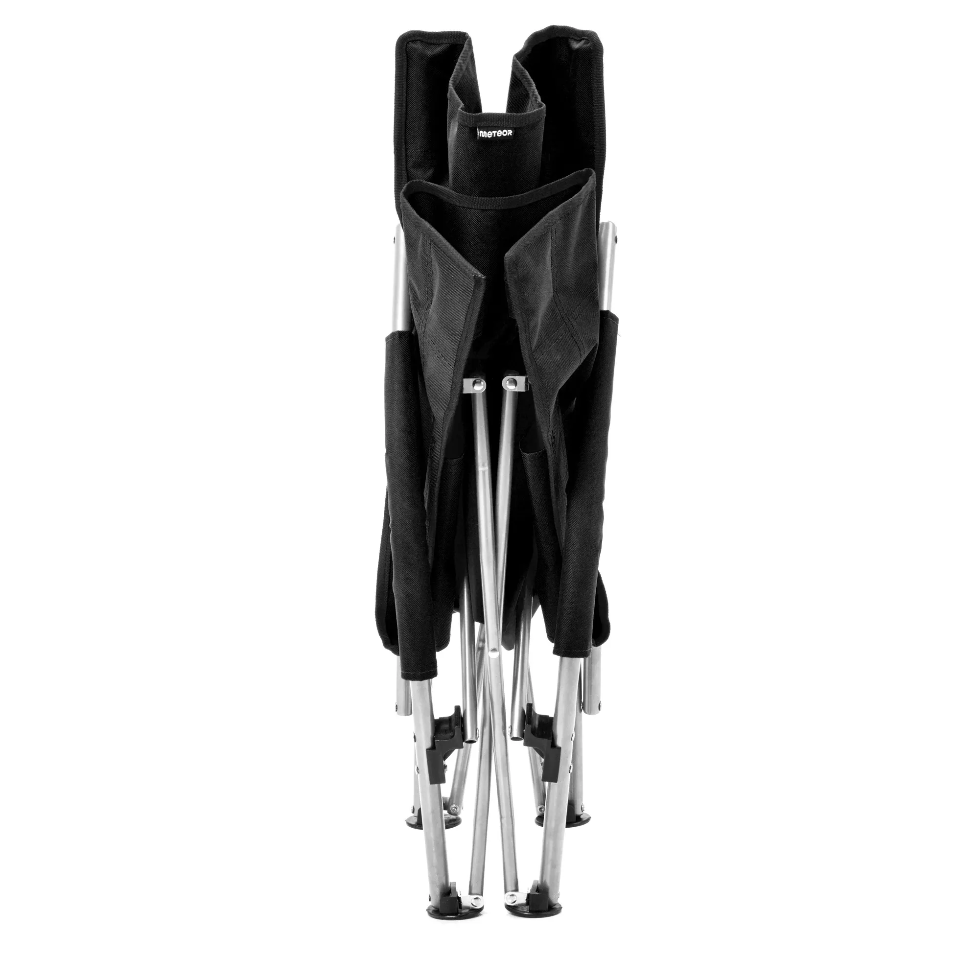 Lezak-plazowy kampingowy -Meteor-Coast-czarny złożony